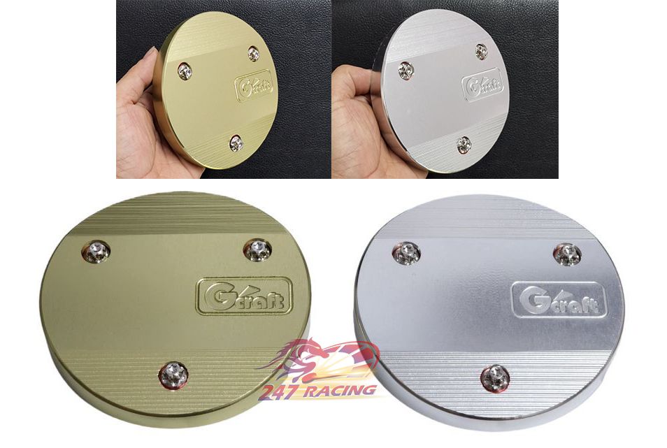 Nắp lốc nồi gcraft nhôm cnc kèm 3 ốc salaya và long đền đỏ gắn xe máy wave dream wave nhỏ...