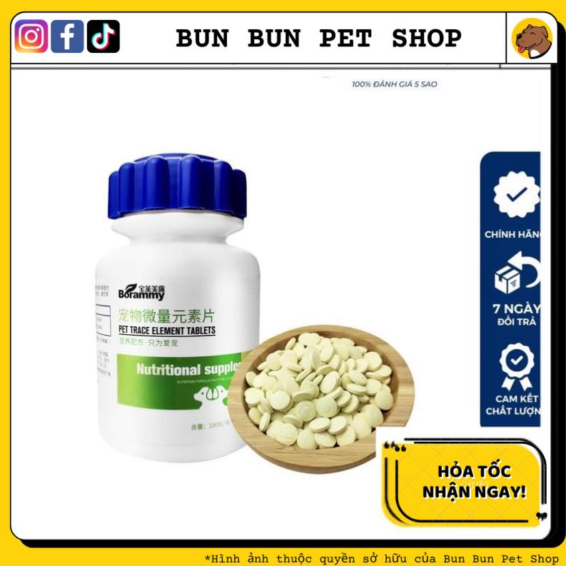 Vitamin cho chó mèo Borammy với Nguyên tố vi lượng và Sắt tốt cho chó mèo