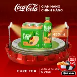 [SIÊU SALE ] Lốc 6 Chai Trà Đào Và Hạt Chia Fuze Tea 450ml/Chai Sale 25.06 Coca-Cola Chính Hãng_LD