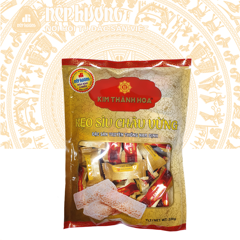 Kẹo sìu châu vừng - Kim Thành Hoa - Gói 220g - Đặc sản Nam Định