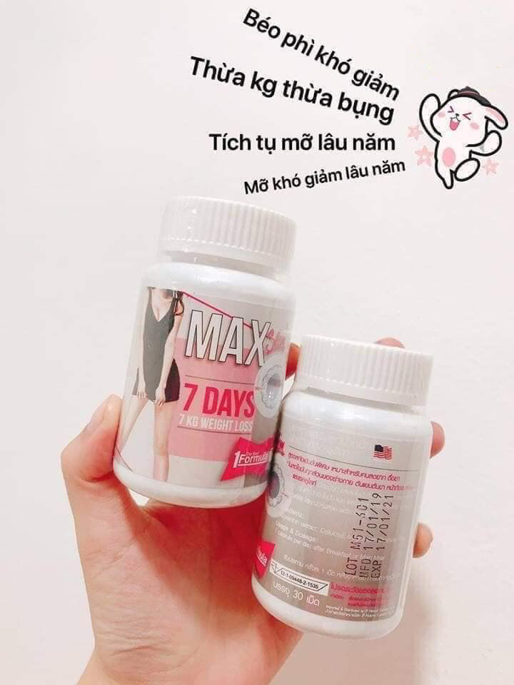 Viên uống giảm cân max slim 7 days