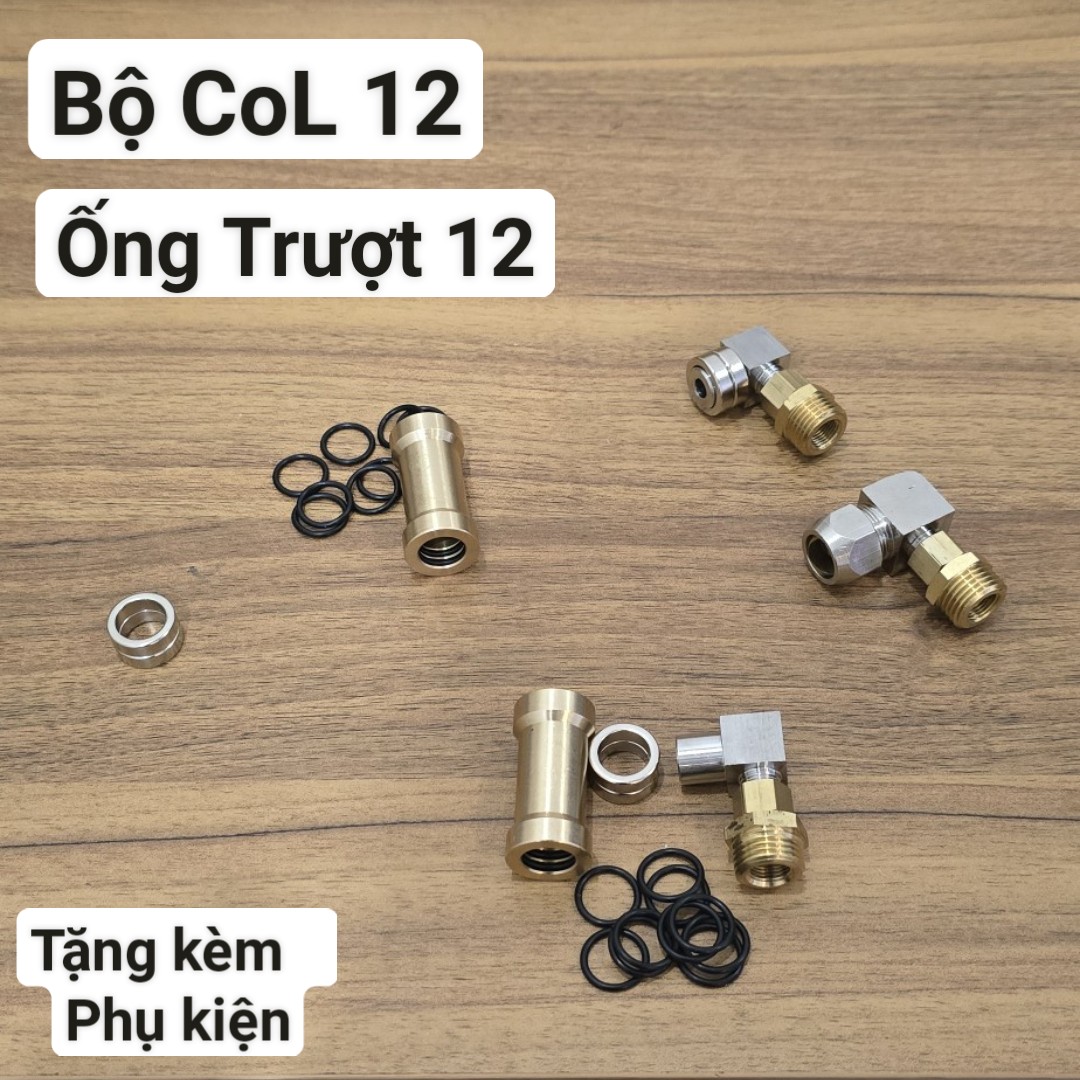 combo co L và ống trượt thủy lực 12mm