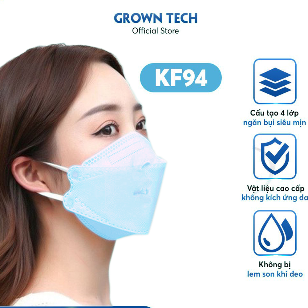 Quà tặng không bán:1 chiếc khẩu trang GROWNTECH KF94 hàng tặng xin đánh giá