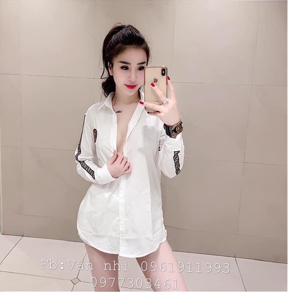 Áo sơmi nữ tay dài chạy sọc, chất vải kate lụa mềm mịn thoáng mát phù hợp thời trang công sở mang phong cách Hàn Quốc