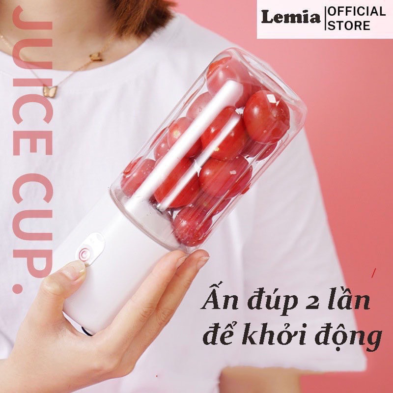 Máy xay sinh tố , máy xay cầm tay 6 lưỡi 500ml sạc pin