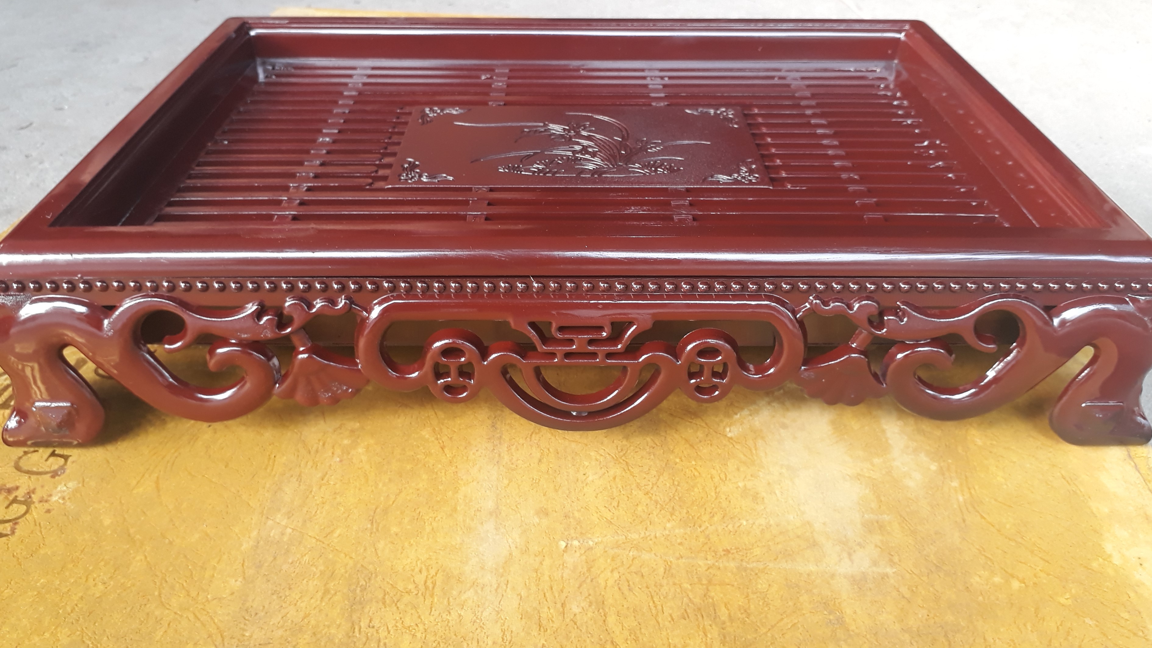 Khay trà giả gỗ cao cấp 30x20cm