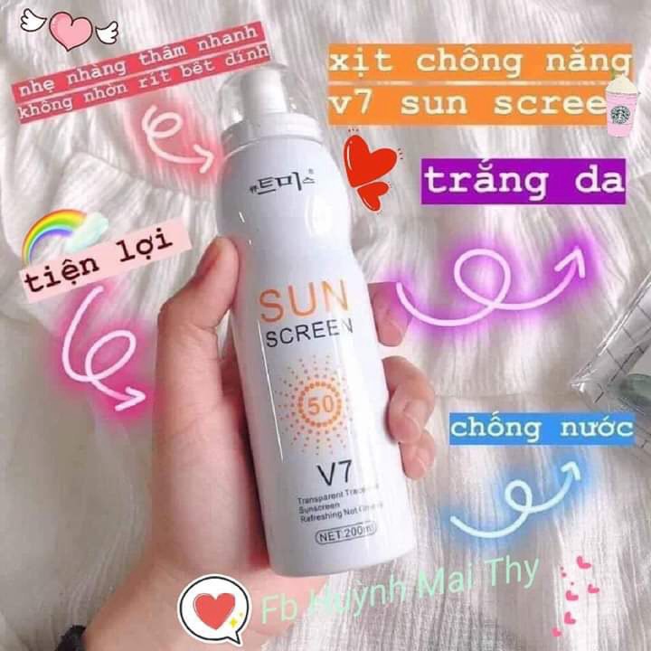 Xịt Chống Nắng Xịt Nâng Tone Che Khuyết Điểm Sunscreen V7 Magic Flower 238ml Hàn Quốc