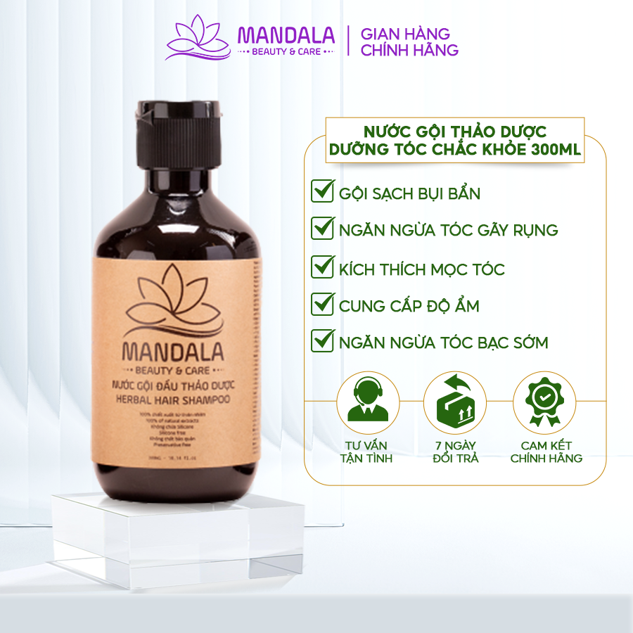 Nước Gội Thảo Dược Mandala Chăm Sóc Tóc, Mượt Tóc Kích Thích Mọc Tóc Dày Bồng