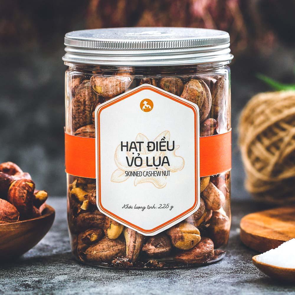 Hạt điều vỏ lụa L'ANGFARM - Đặc Sản Đà Lạt 225g/hũ, mẫu nắp nhôm