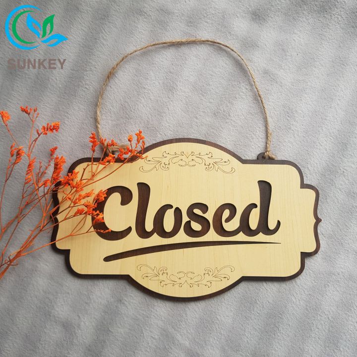 Bảng gỗ treo cửa chữ closed - kích thước 25x15 cm - chất liệu gỗ mdf nhập khẩu - trang trí tường, treo cửa