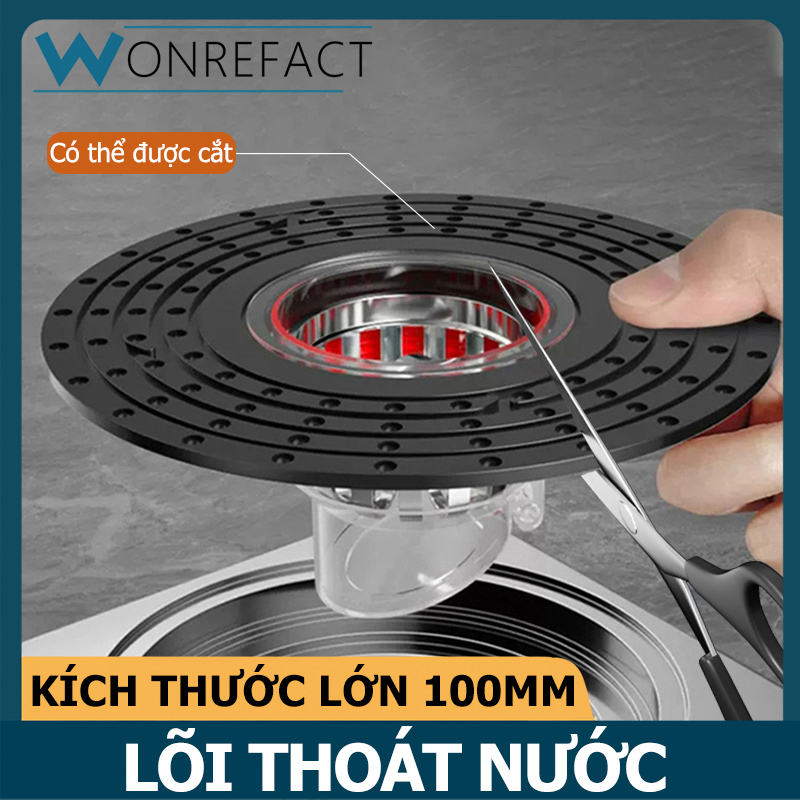 Lõi ống thoát đặt dưới sàn kích thước lớn chống côn trùng lõi ống thoát đặt dưới sàn chống mùi sàn phòng tắm Phụ kiện đánh chặn tóc cống để thoát nước nhanh