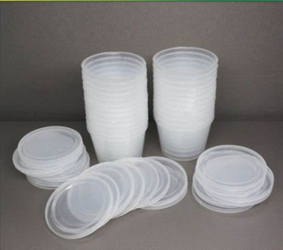 Hủ nhựa làm bánh Flan, rau câu kèm nắp set 10 hủ