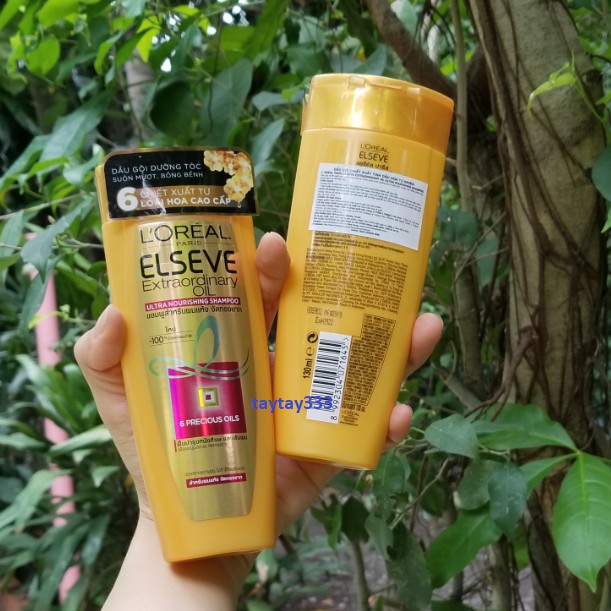 combo 3 chai Dầu Gội L'Oréal Tinh Dầu Hoa Tự Nhiên Mượt Tóc 130ml