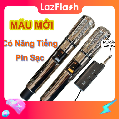   Thế Hệ Mới 2023   Bộ Micro Không Dây | Micro Karaoke AK95 Kèm Hộp Đựng Giá Rẻ Hát Hay Hát Nhạy Bắt Âm Tốt Không Hú Rít Không Gây Vỡ Tiếng Phù Hợp Cho Các Loa Kéo Âm Li Vang Số Mixer Dàn Karaoke. 