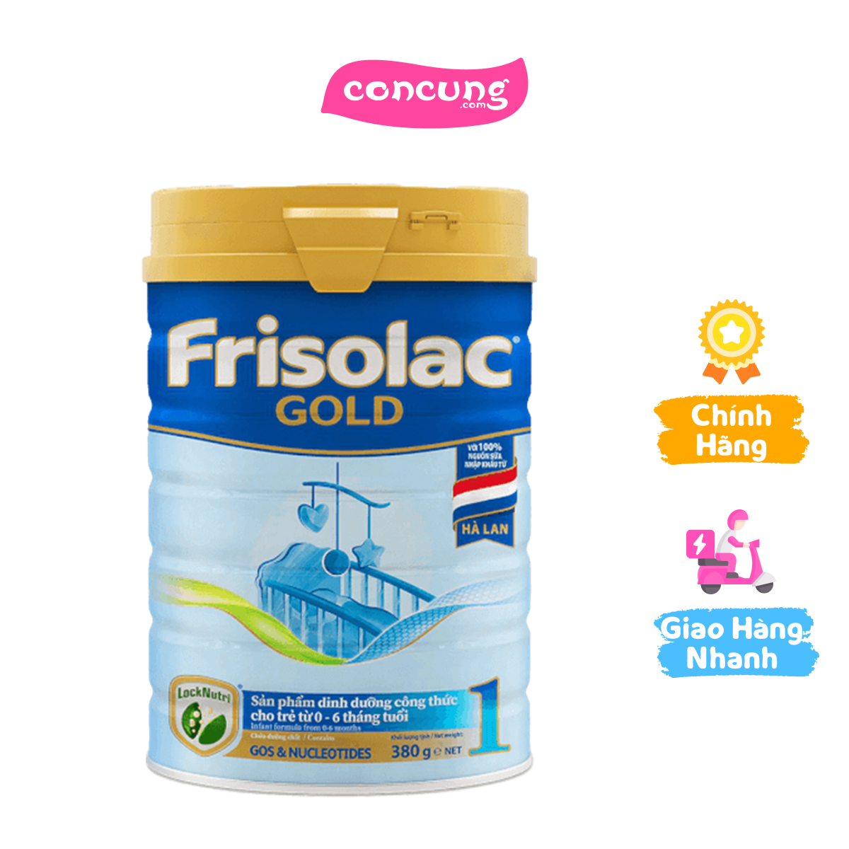Frisolac Gold 1, 0 - 6 tháng tuổi 380gr
