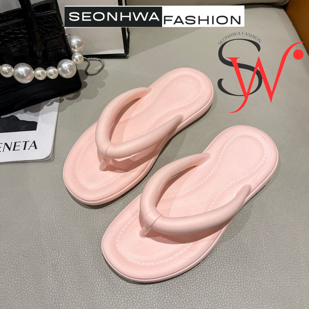 Dép xỏ ngón nữ đế xuồng SEONHWA cao 2cm Dép lê nữ nhiều màu thời trang đi biển GE202 - 2