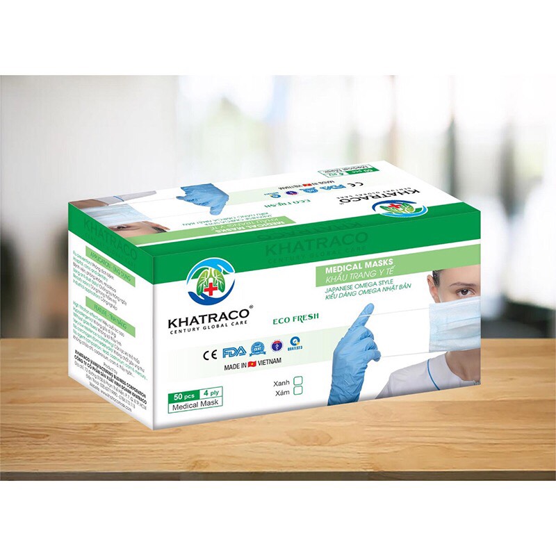 Khẩu trang y tế 4 lớp hộp 50 cái