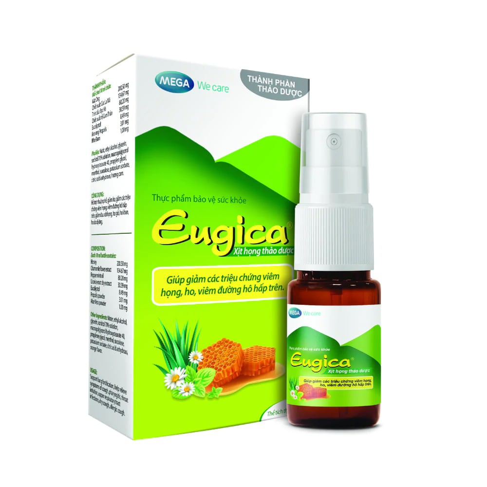 Eugica Mouth Spray - Hỗ trợ nhuận phế, giảm ho