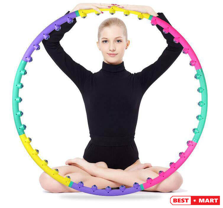 Vòng Lắc Giảm Eo, Giảm Cân Và Mát Xa Bụng Hulahoop -  Vòng Xoay Eo Lắp Ghép - Mang Theo Văn Phòng Hoặc Đi Du Lịch