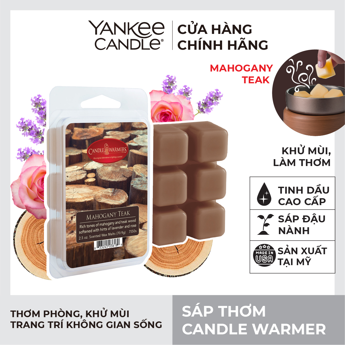 Sáp thơm Candle Warmer - Mahogany Teak