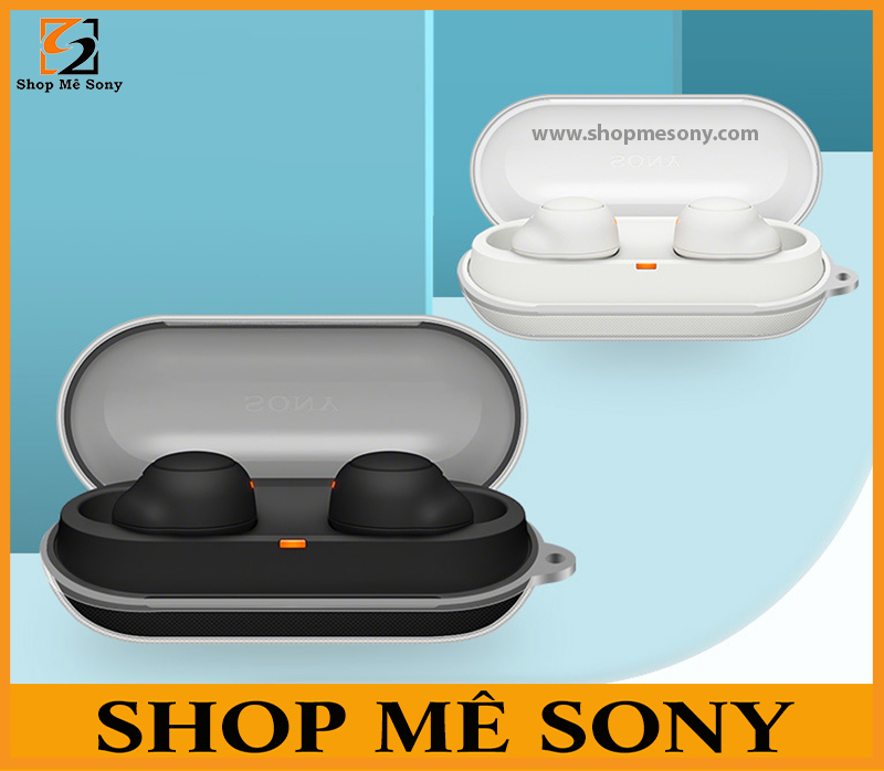Sony WF-C500 - Case ốp silicon trong suốt (có móc treo)