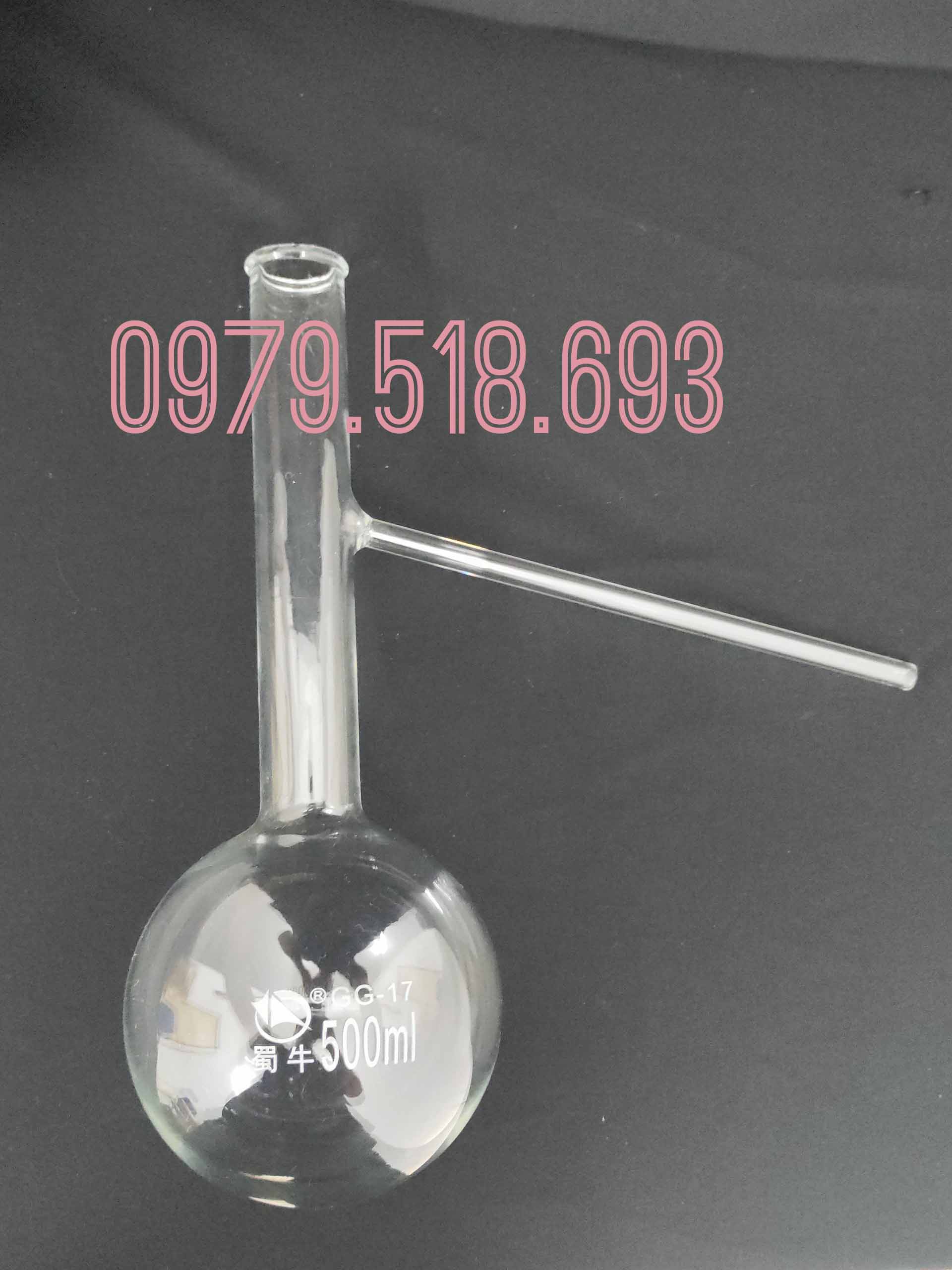 Bình chưng cất thủy tinh Bình cầu có nhánh Bình chưng cất flask phòng thí nghiệm 125ml 250ml 500ml