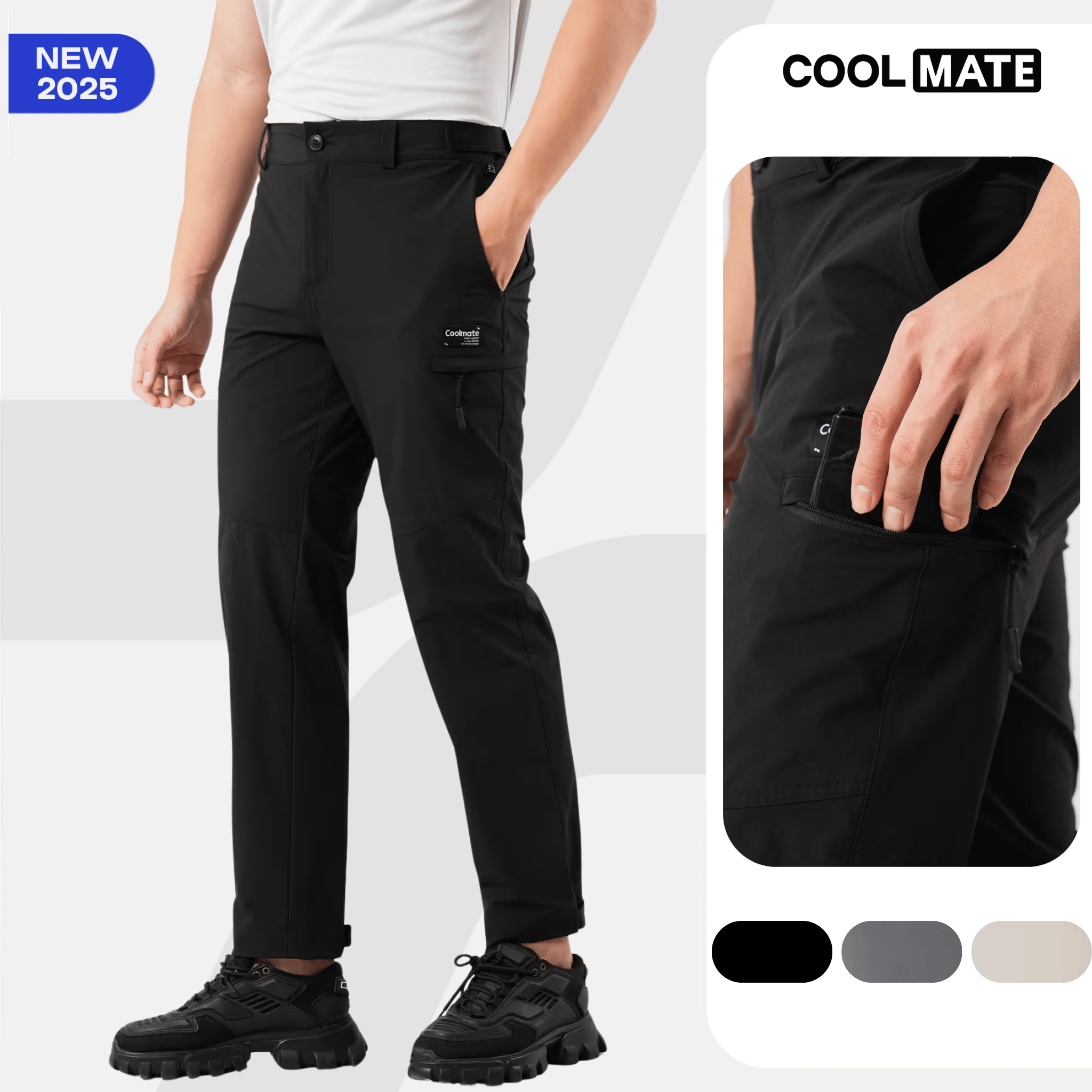Quần dài nam UT Pants Thoáng Khí V2 Độ bền cao, co giãn, trượt nước, hoạt động ngoài trời, quần leo núi trekking Coolmate