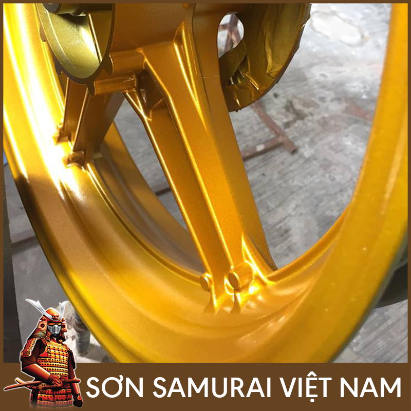 Sơn samurai vàng candy - Chai sơn y016 màu vàng kẹo sơn xịt samurai