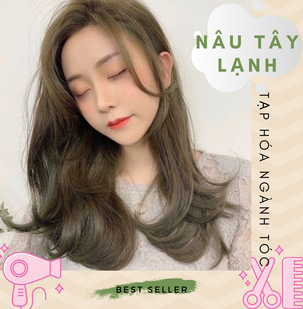 Thuốc nhuộm tóc màu Nâu Tây Lạnh
