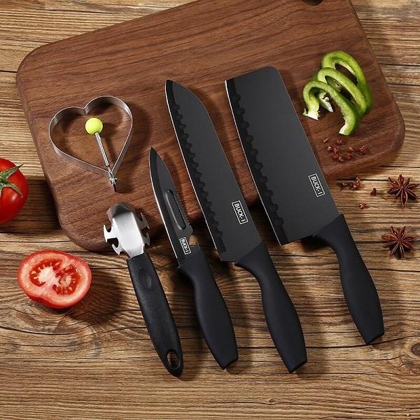 Bộ dao nhà bếp 5 món đen cao cấp
