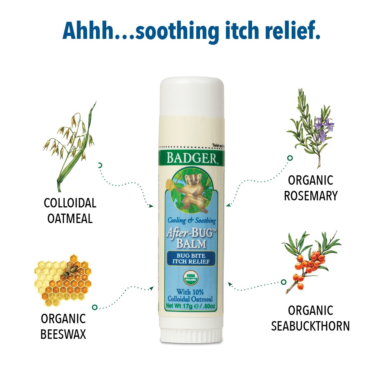 [HCM]SÁP HỮU CƠ BADGER giảm ngứa khi bị MUỖI ĐỐT CÔN TRÙNG cắn HÀNG-MỸ After-Bug-balm