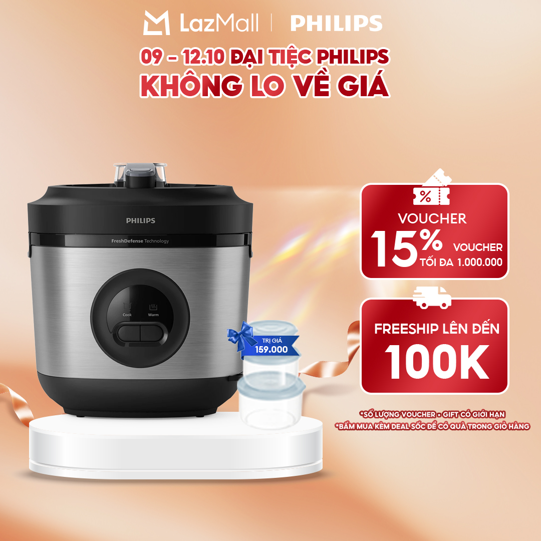 Nồi Cơm Điện Philips Dòng 3000 Series Philips HD3213/31 - Hàng Phân Phối Chính Hãng