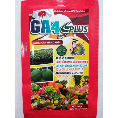 Phân bón hỗn hợp MẬP THÂN, MẬP NGỌN, SIÊU XANH LÁ - NPK Ga4 Plus JAPAN - 40gr