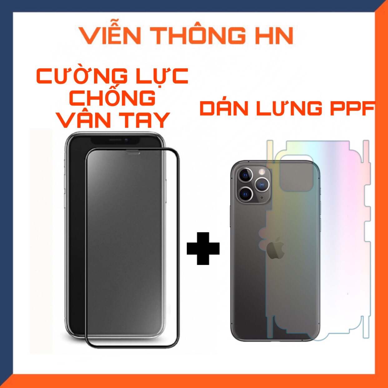 Combo cường lực chống vân tay và dán lưng ppf cho IP 6+ 6SPlus 6 6s 7 8 7plus 8plus X Xr Xs Xsmax 11 11 Pro 11 Pro Max 12 12 promax 13 13 pro max