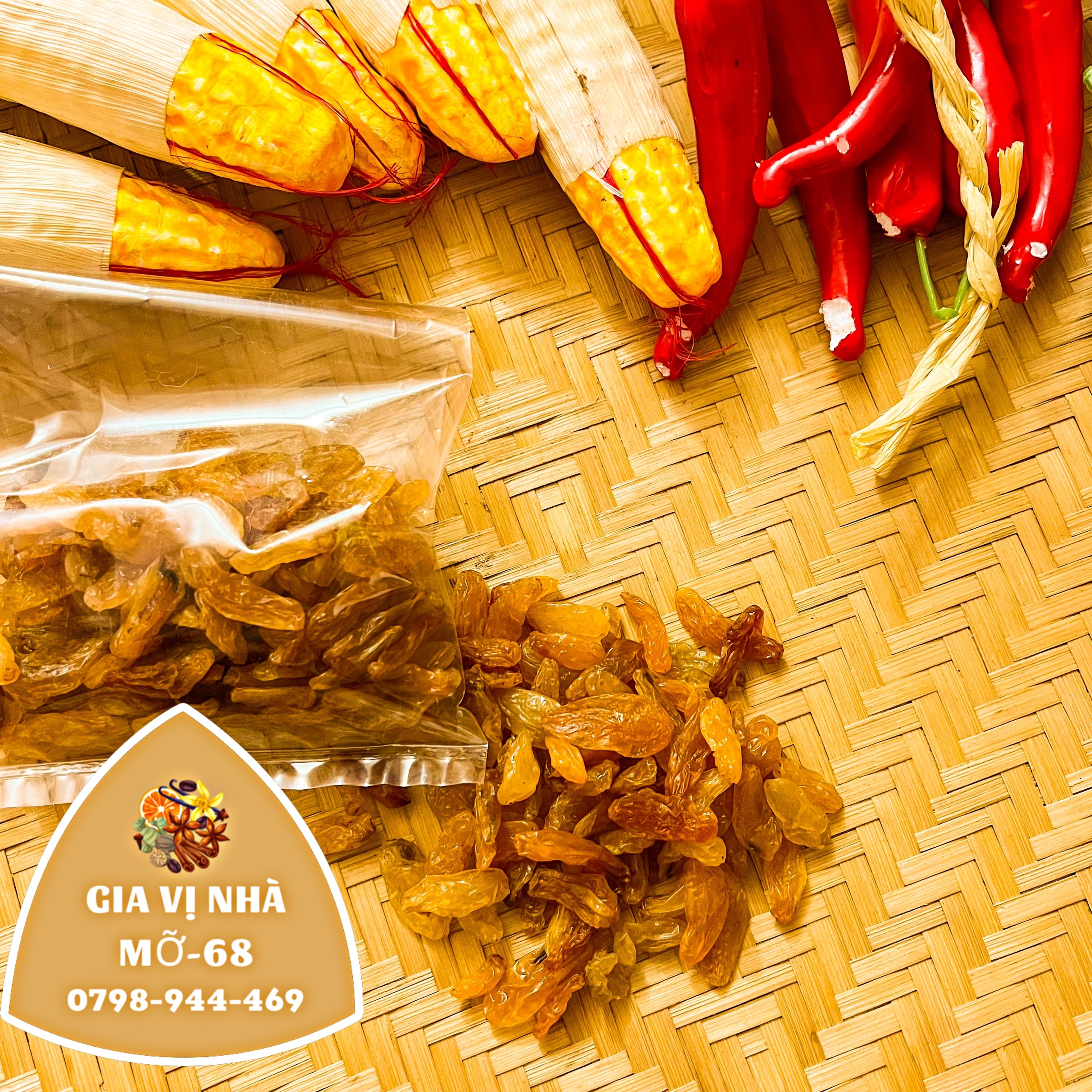 Nho vàng khô loại ngon - 100gr - 500gr