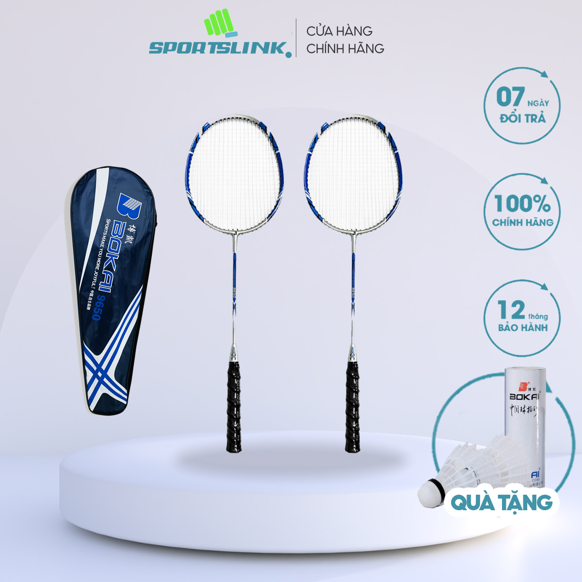Cặp vợt cầu lông bokai bk-9650