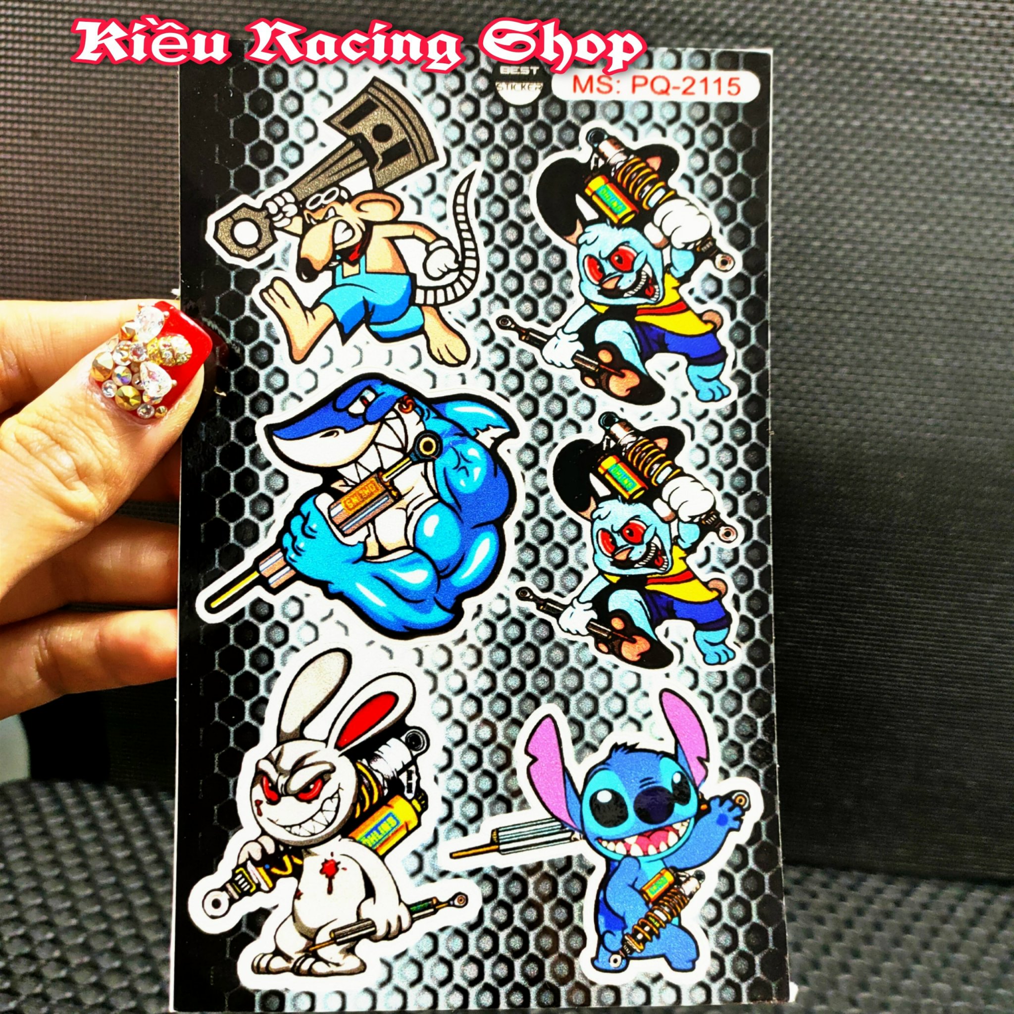 Tem Phản Quang Mẫu Sticker Hoạt Hình