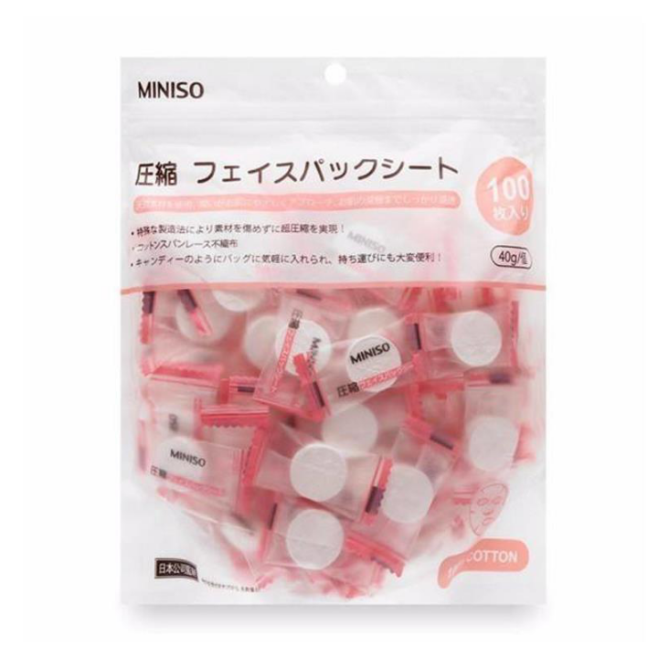 Mặt nạ giấy nén Miniso hàng nhập khẩu Nhật Bản.Mua 2 giảm 10% Fllow shop giảm 20k