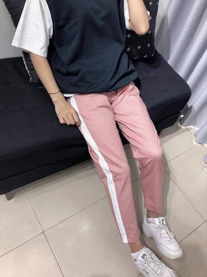 Quần kaki sọc nam nữ