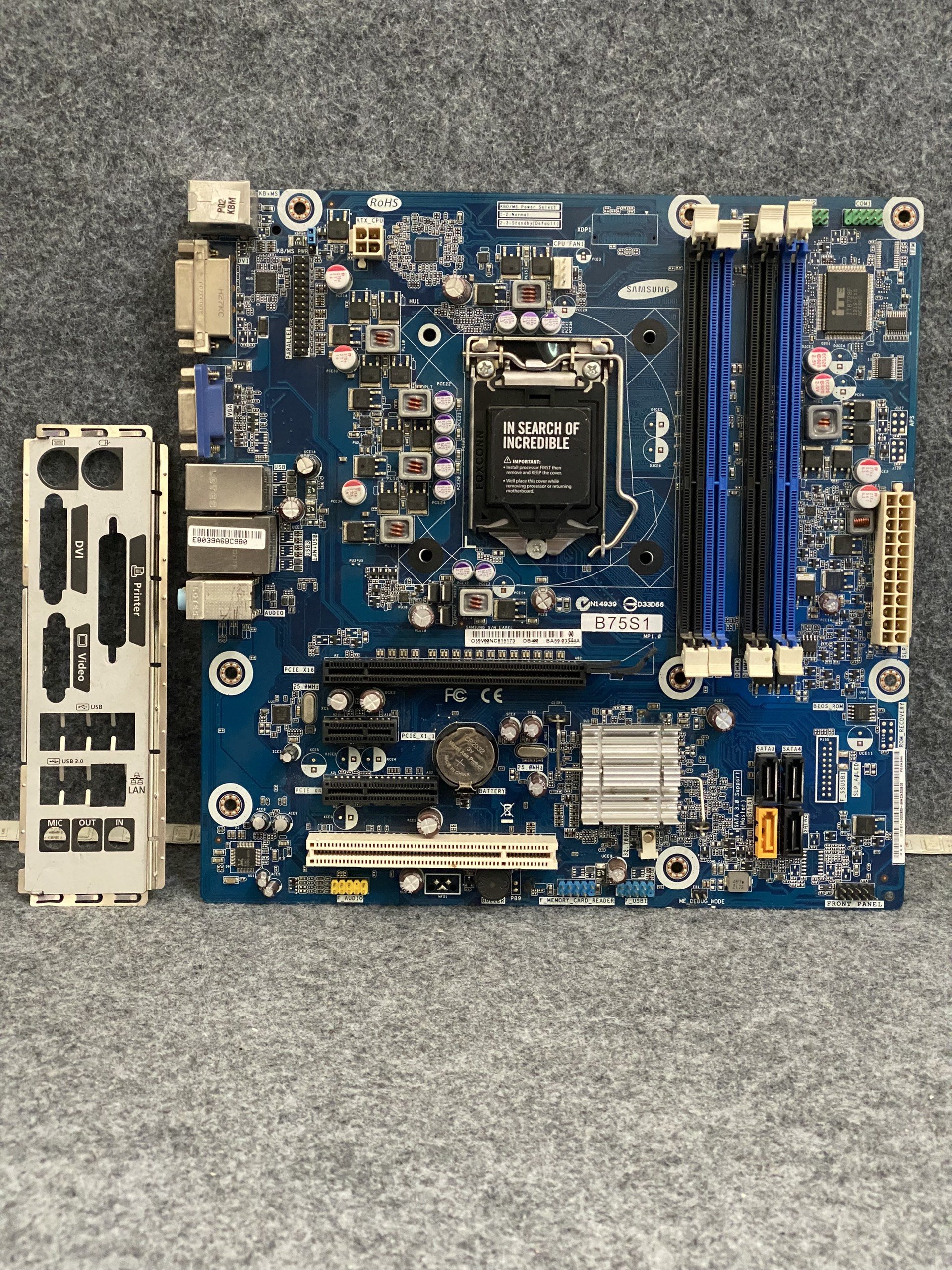 Mainboard Samsung B75 Socket 1155 cho kỹ thuật ráp máy + chắn fe