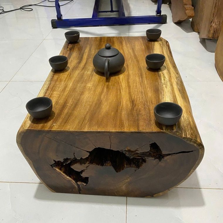 Bàn Trà Nhỏ Gỗ Tràm Nguyên Khối - Bàn Trà Bệt MiNi Gỗ Tự Nhiên – Xưởng Mộc Maido