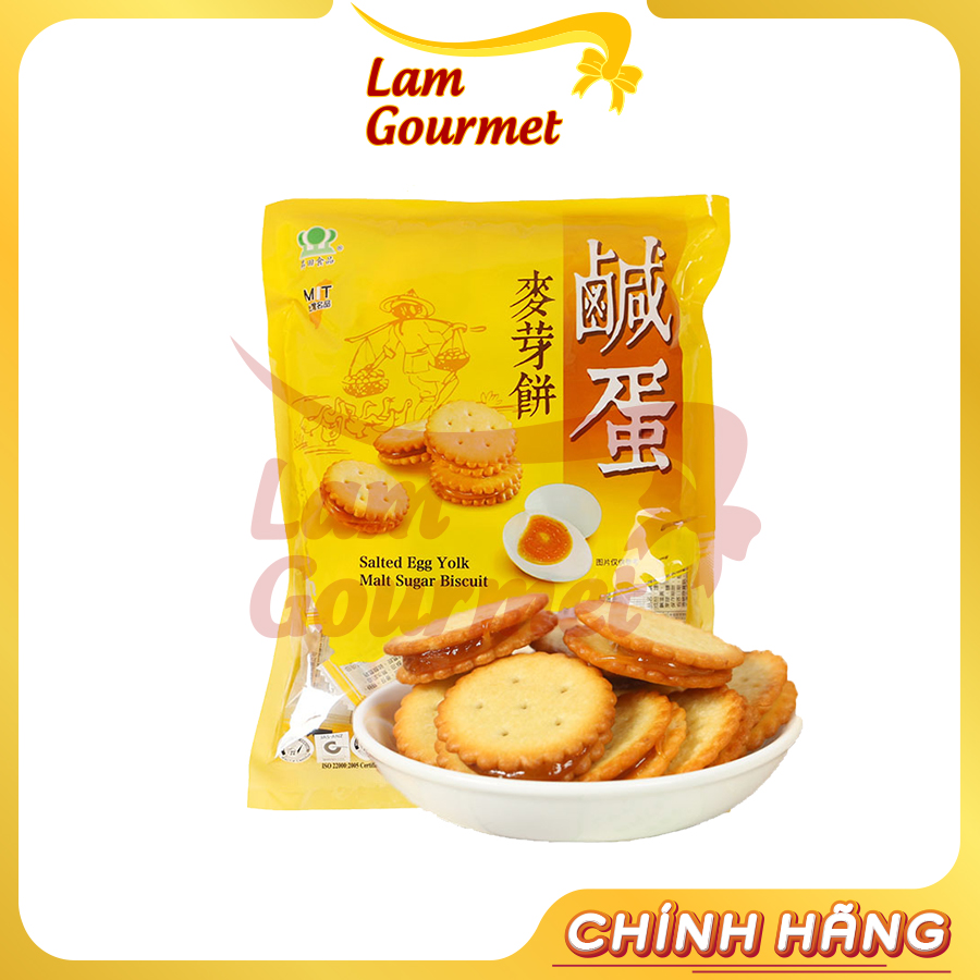Bánh Quy Trứng Muối Đài Loan Giòn Nhân Dẻo Ngon Nhập Khẩu Cao Cấp MIT 500g và 180g - Lam Gourmet