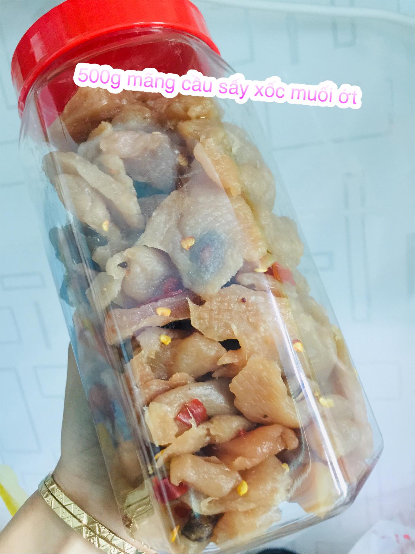 500g Mãng cầu sấy dẻo xốc muối ớt cay cay chuẩn vị nhà làm 100% mãng cầu hái vườn quê
