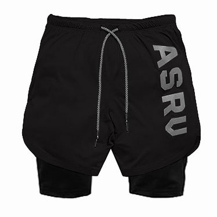 Quần Short 2 lớp thể thao nam ASRV 02 - Chất liệu vải co giãn, thoáng mát, thoải mái vận động