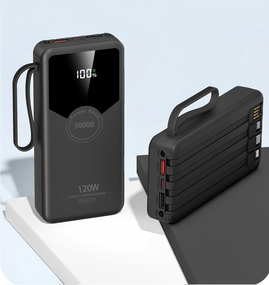 120W Pd20W 50000Mah 80000Mah Solar Power Bank 100% Genuine Dual USB Output Outdoor Activities External Battery Power Supply - 2