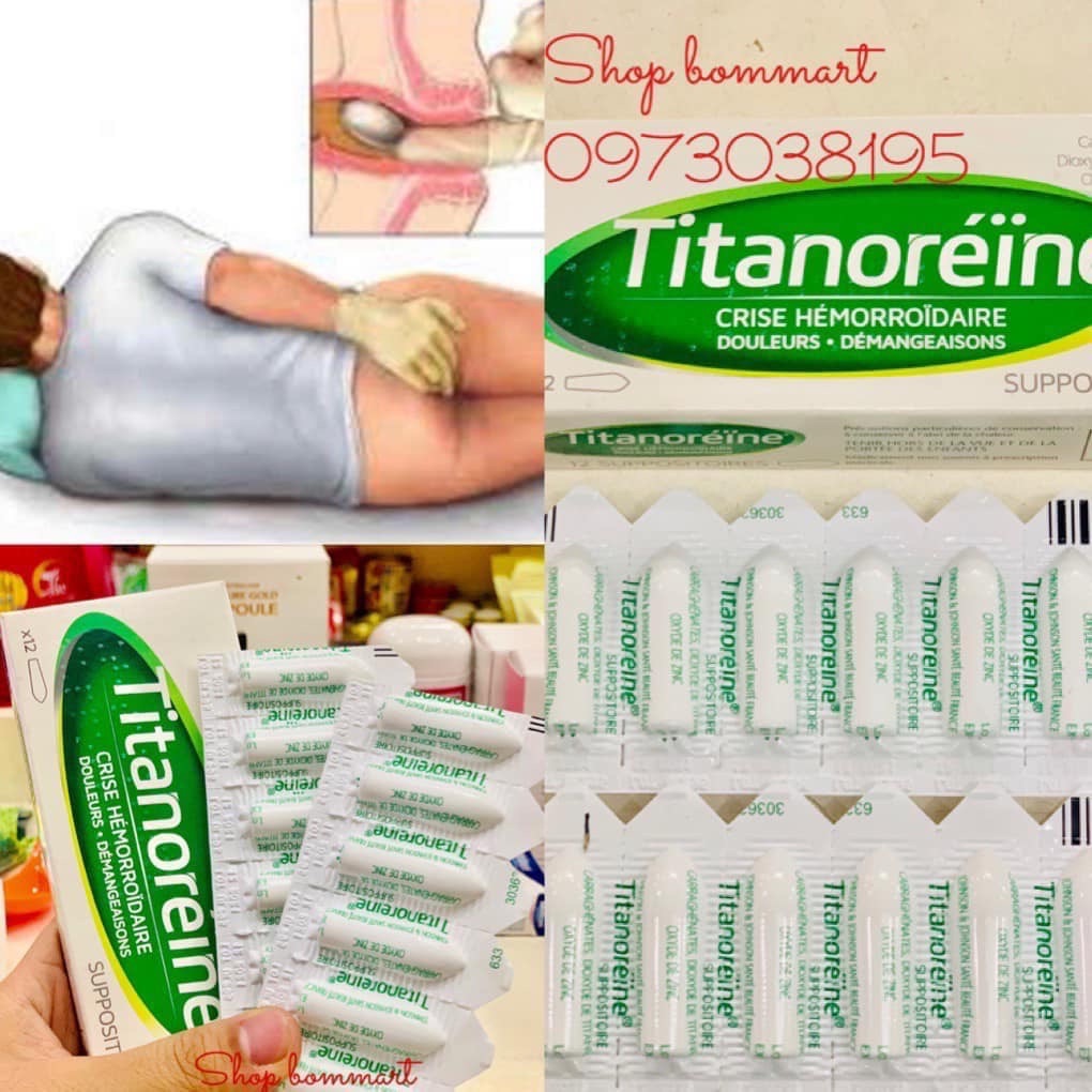 Vien đặt trĩ nội titanorenine pháp hộp 12 viên