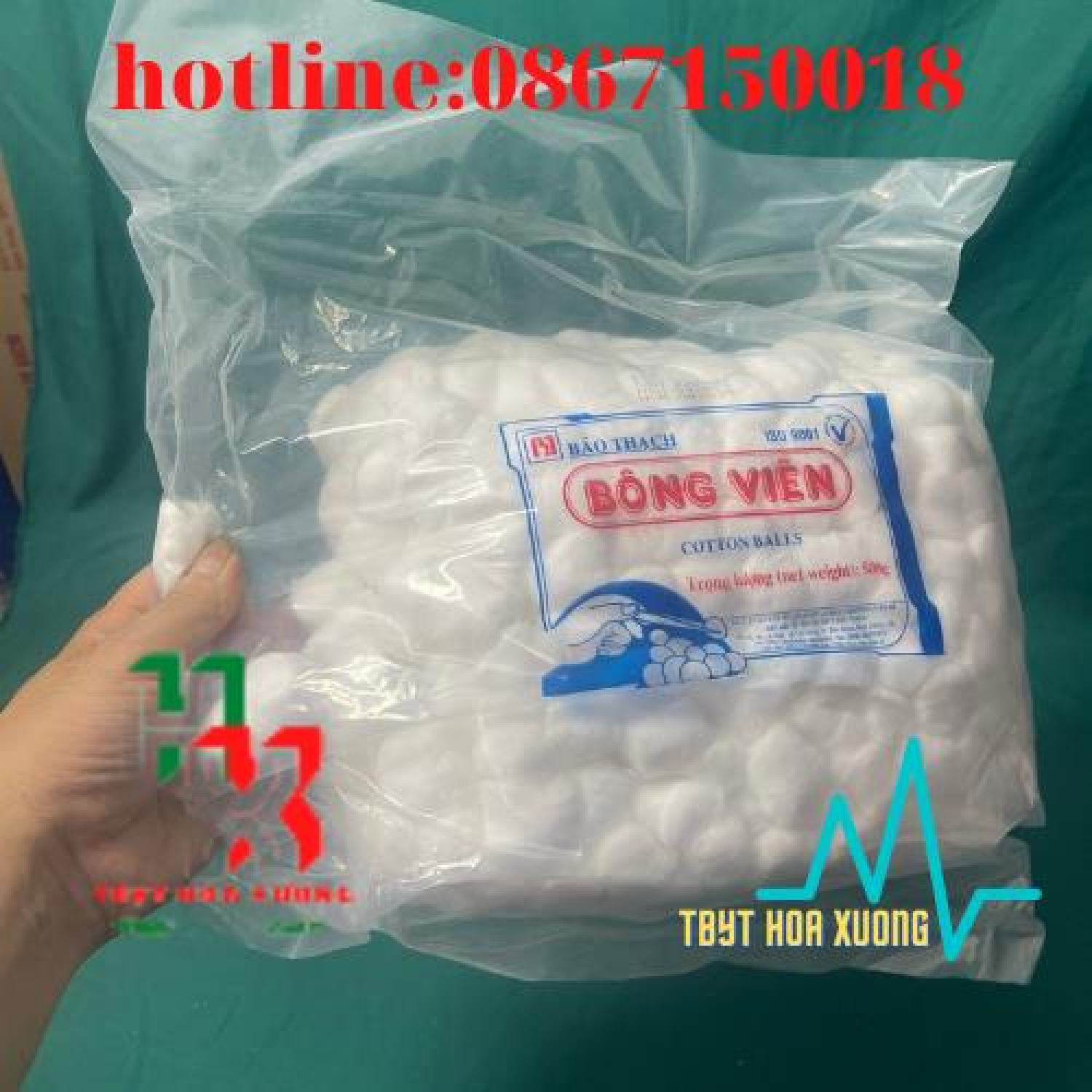Bông viên y tế - gòn viên bảo thạch 500g