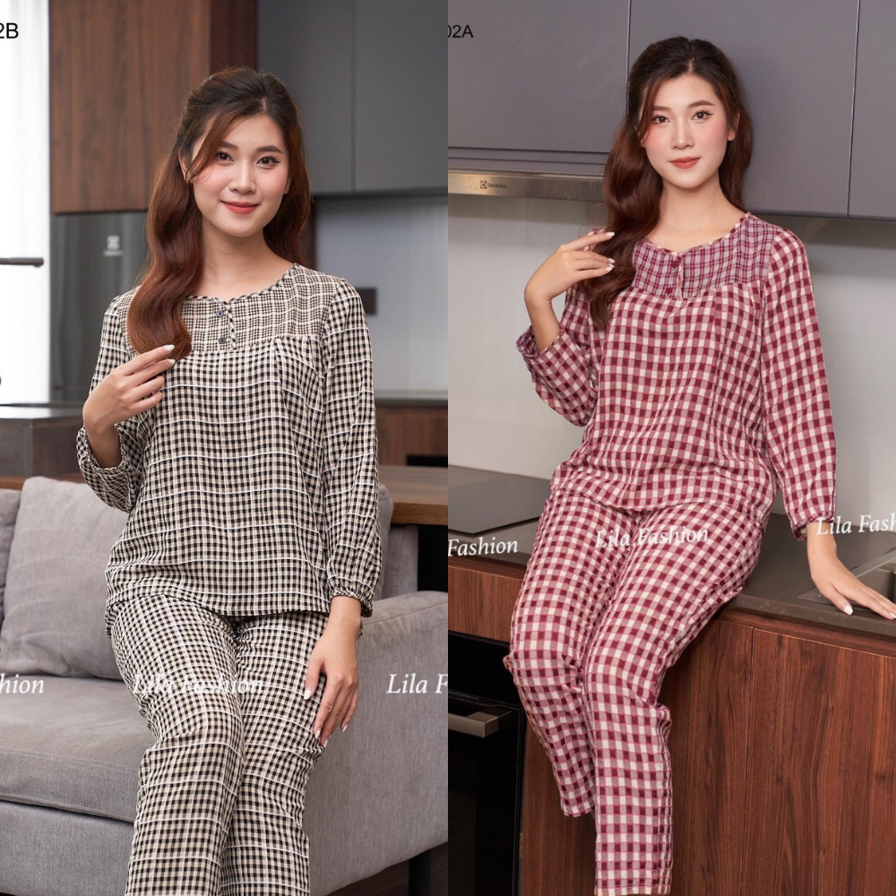 P02_Đồ bộ mặc nhà dài tay phối