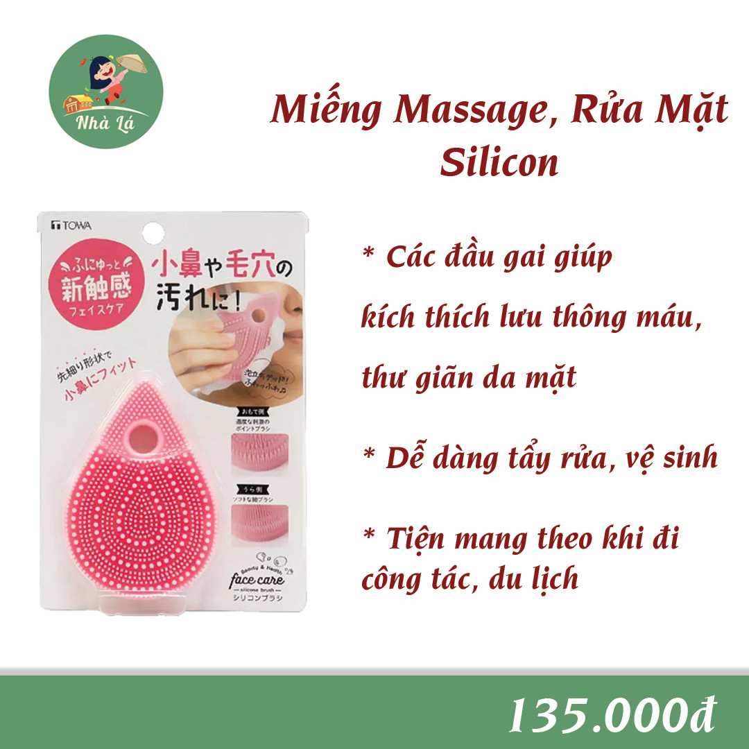 Miếng rửa mặt Massage Silicon cao cấp Towa Nhật Bản