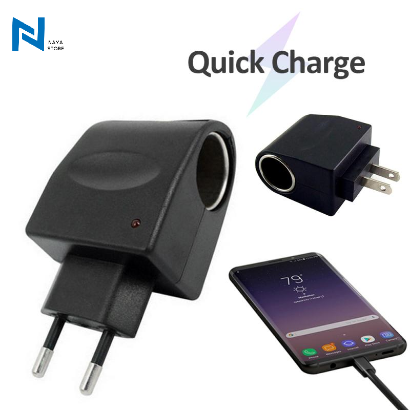 Naya ổ cắm chuyển đổi thông dụng bộ chuyển đổi nguồn điện trên xe hơi 220v ac sang 12v dc bộ chuyển đổi ổ cắm